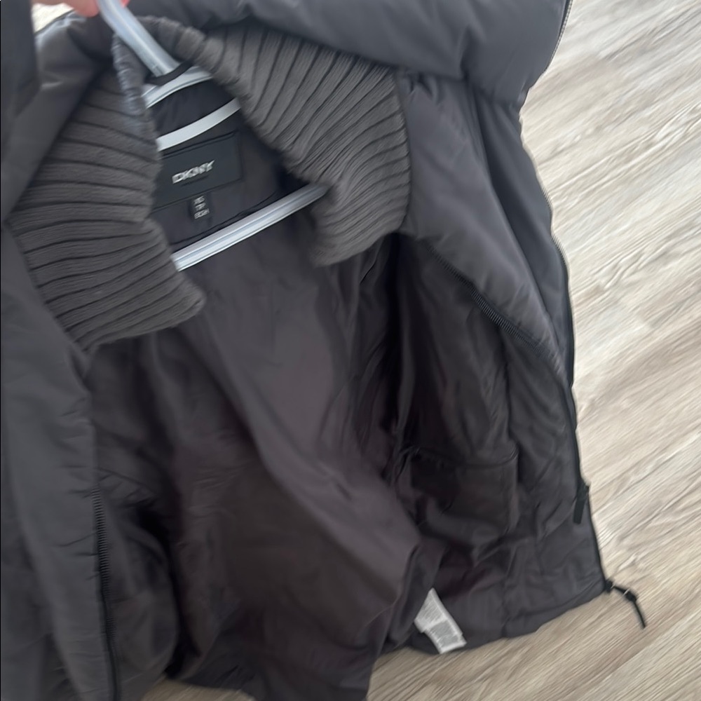 DKNY Charcoal Quilted Jacket